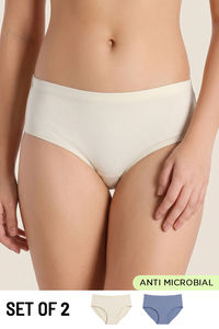 Zivame Medium Rise Full Coverage Hipster Panty (Pack of 2) - Multicolor — thumbnail 1